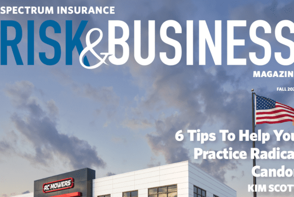 Spectrum Insurance Risk and Business Magazine – Fall 2023 - Screennshot of Magazine Cover With Risk & Business Magazine title